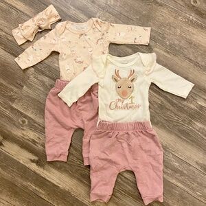 Baby's First Christmas Outfits Size 0-3 Month